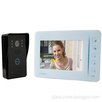 Video Doorphone with 7-inch TFT Color Monitor, Can Connect, 4 CCTV Cameras and 1 Video Put-out